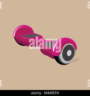 Vector illustration.Hoverboard, segway, gyroscooter gyroscope Flat style 10 eps Stock Vector