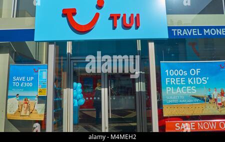 TUI travel agent shop, North street, Brighton, England Stock Photo