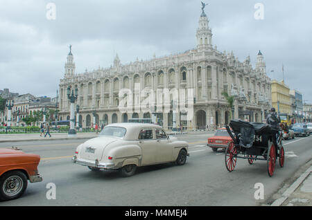 Havana Cuba - 26 January 2018: Gran Teatro de La Habana- Great Theater of Havana Stock Photo