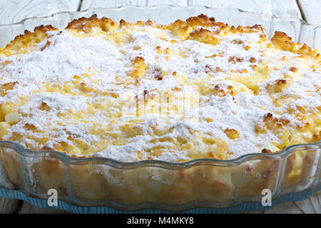 Cheese casserole . Copy space Stock Photo