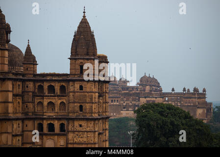 Orchha Palace, Madhya Pradesh. Also spelled Orcha, famous travel destination in India. Stock Photo