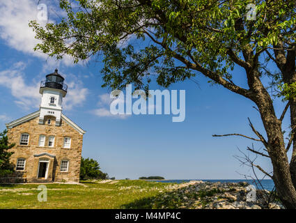 Sheffield Island Lighthouse   South Norwalk, Connecticut, USA Stock Photo