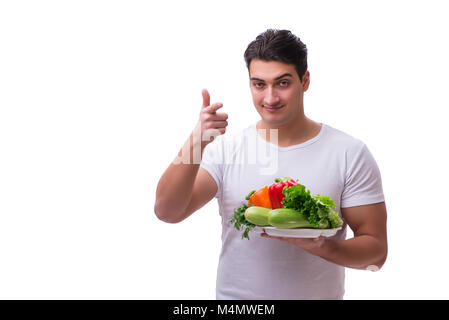 Man in healthy eating concept Stock Photo