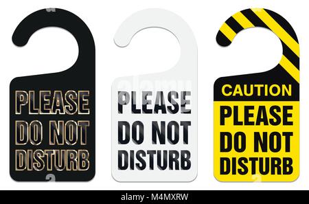 door knob hanging with please do not disturb Stock Vector