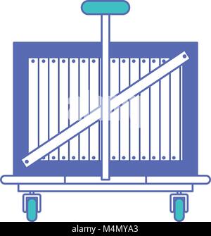 delivery cart handle with wooden box Stock Vector