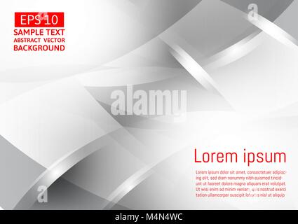 Gray and silver color geometric abstract vector background, Modern design Stock Vector