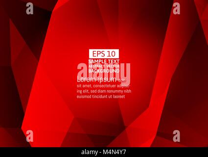 Red color polygon abstract vector background modern design with copy space Stock Vector