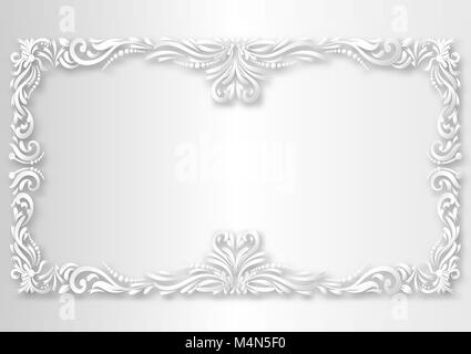Paper art style of  Vector Vintage Decorations Elements. Flourishes Calligraphic Ornaments and Frames. retro Style Design Collection Stock Vector