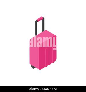 Suitcase Icon Isometric Luggage Isolated Travel Concept Stock Vector