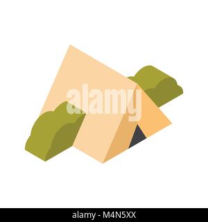 Camping Tent Icon 3d Isolated Active Travel Concept Stock Vector