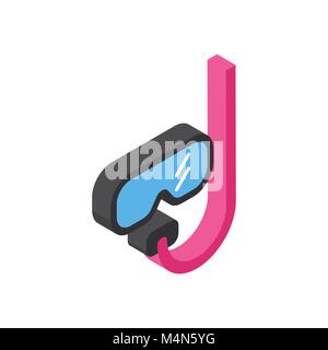 Diving Mask Icon Isometric Isolated Tourism And Travel Concept Stock Vector