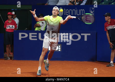 Bueos Aires, Argentina. 16th Feb, 2018. Dominic Thiem during the quarterfinal of Buenos Aires ATP 250 this friday on central court of Buenos Aires Lawn Tennis, Argentina. Credit: Néstor J. Beremblum/Alamy Live News Stock Photo