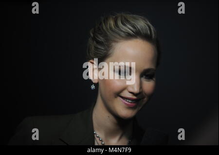 Washington, DC, USA. 15th Feb, 2018. Jennifer Lawrence arrives to a special screening of 'Red Sparrow' at The Newseum on February 15, 2018 in Washington, DC. Credit: Hoo.Me.Com/Media Punch/Alamy Live News Stock Photo