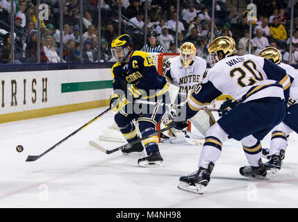 Michigan forward Tony Calderone (17) skates with the puck against ...