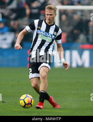 Udine, Italy. 17th Feb, 2018. Udinese's player Antonin Barak controls the ball during the Serie A football match between Udinese Calcio v AS Roma at Dacia Arena Stadium on 17th February, 2018. Credit: Andrea Spinelli/Alamy Live News Stock Photo