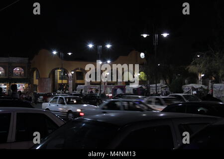 Mexican street scene by night. Stock Photo