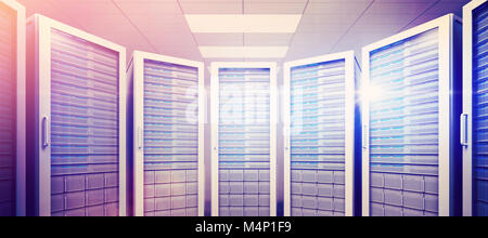 Empty server room Stock Photo