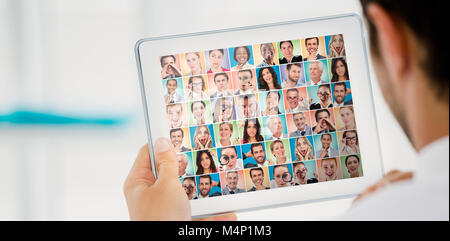 Composite image of people collage portrait very wide Stock Photo