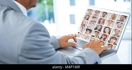 Composite image of people collage portrait 5x5 Stock Photo