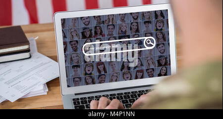 Composite image of digital composite image of search engine logo Stock Photo