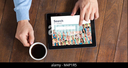 Composite image of digital composite image of search engine logo Stock Photo