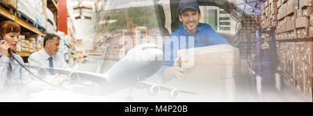 Composite image of graphic airplane Stock Photo