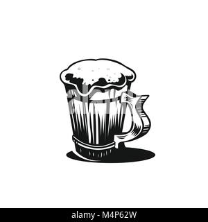 Vector black beer icon. Stock Vector