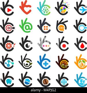 Miscellaneous vector well done symbols set. Perfect quality business icons collection. Stock Vector