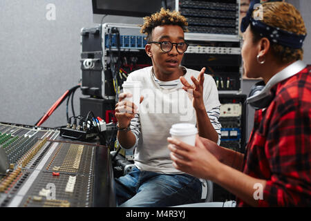 Discussion in studio Stock Photo