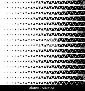 Abstract geometric black and white graphic design print halftone triangle pattern. Vector illustration Stock Vector