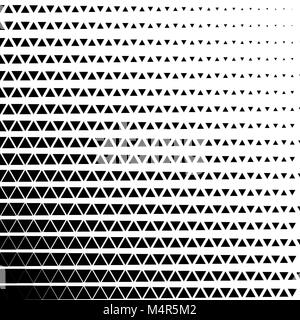 Abstract geometric black and white graphic design print halftone triangle pattern. Vector illustration Stock Vector