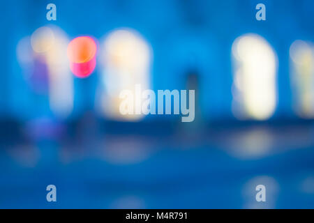 Windows showcases in the night city. Blurred background. Element of design. Book cover. Social networks. Web design. Stock Photo
