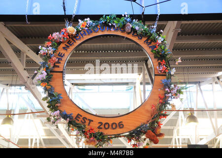 Entrance to the Neighbourgoods Market, in now uber trendy Woodstock, Cape Town, South Africa Stock Photo