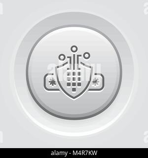Crypto Protection Icon. Stock Vector