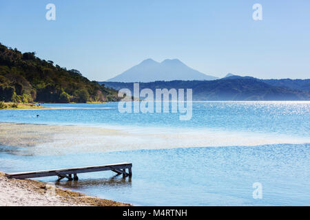 Coatepeque lake view, Santa Ana, El Salvador, Central America Stock Photo