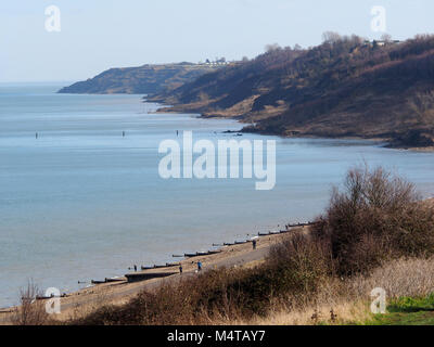 Minster on sea, Kent, UK. 18th Feb, 2018. UK Weather: another sunny and warm day in Minster on sea on the Isle of Sheppey in north Kent. Temp: 10c. Credit: James Bell/Alamy Live News Stock Photo