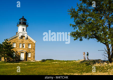 Sheffield Island Lighthouse   South Norwalk, Connecticut, USA Stock Photo