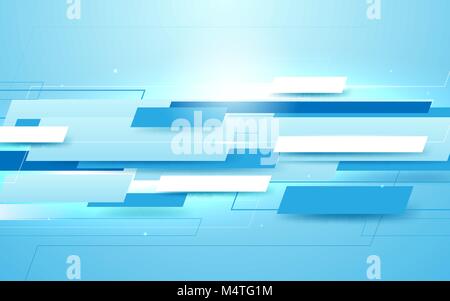 Abstract geometric rectangles shape and technology concept background Stock Vector