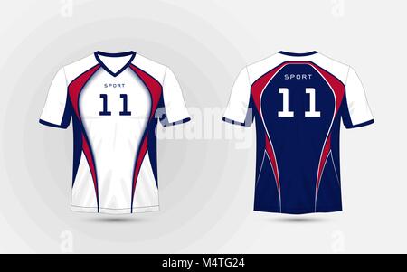 Blue and orange pattern sport football kits, jersey, t-shirt design  template Stock Vector Image & Art - Alamy