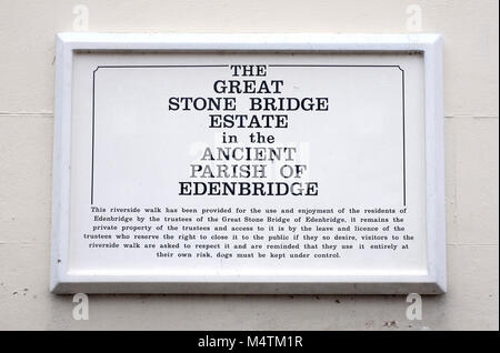 Edenbridge Kent UK Feb 2018 - The Great Stone Bridge Stock Photo