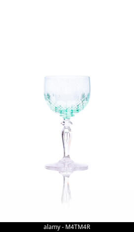 Antique crystal liqueur chalice isolated on white Stock Photo