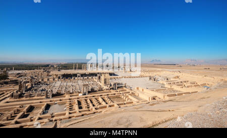 Persepolis, 'city of Persians', Built by Xerxes, ceremonial capital of Achaemenid Empire. Persepolis is situated 70 km northeast of city of Shiraz. Stock Photo