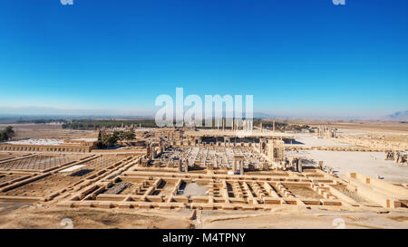 Persepolis, 'city of Persians', Built by Xerxes, ceremonial capital of Achaemenid Empire.  Persepolis is situated 70 km northeast of city of Shiraz. Stock Photo