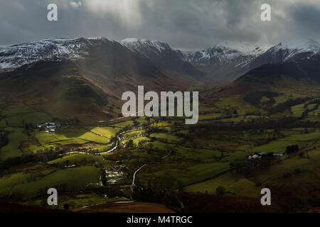 View from Causey Pike in the English Lake District Stock Photo