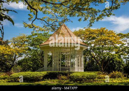 White pagola in Singapore Botanic Gardens, Republic of Singapore Stock Photo