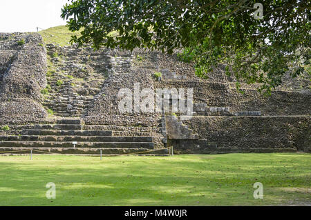 Some of the structures at Xunantunich archaeological site of Mayan civilization in Western Belize. Central America Stock Photo