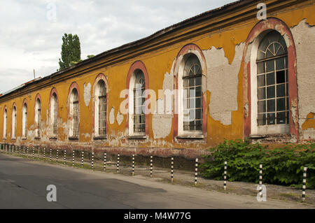 Facade of old industrial building Stock Photo