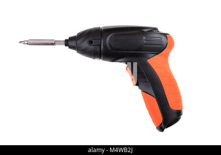 Electric screwdriver isolated on white background, side view Stock Photo