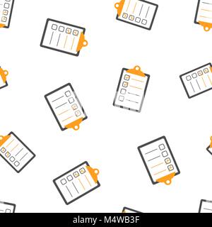 To do list seamless pattern background. Business flat vector illustration. Checklist, task list symbol pattern. Stock Vector