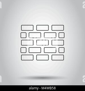 Wall brick stone icon. Vector illustration on isolated background. Business concept wall pictogram. Stock Vector